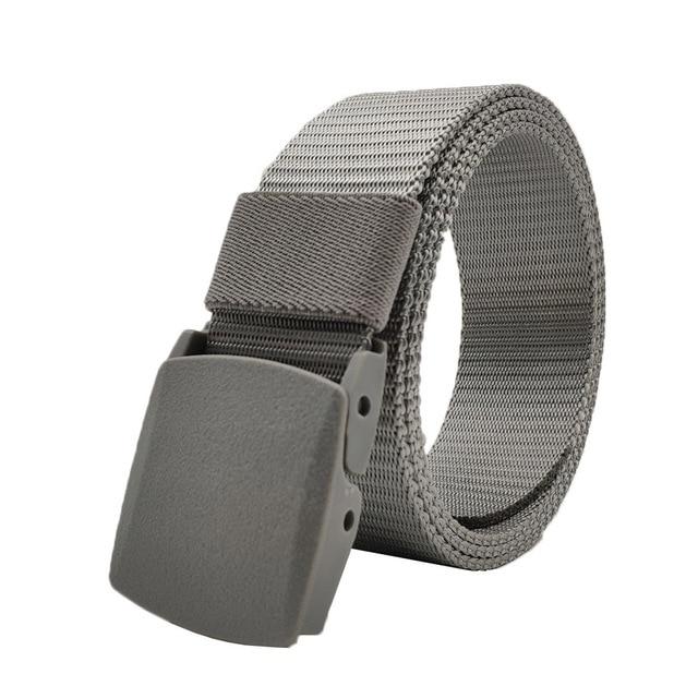 Grey Web Belt With Plastic Buckle