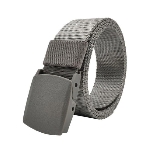 Grey Web Belt With Plastic Buckle