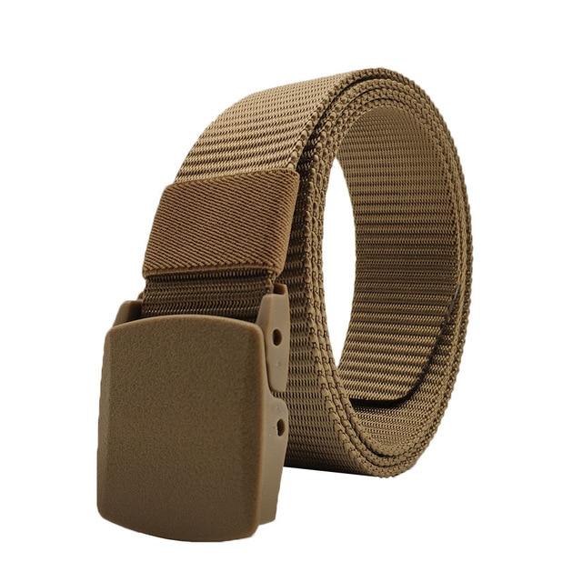 Camel Web Belt With Plastic Buckle
