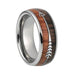 Two-Tone Silver Wood Ring