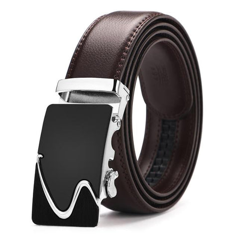 Brown & Silver Leather Suit Belt