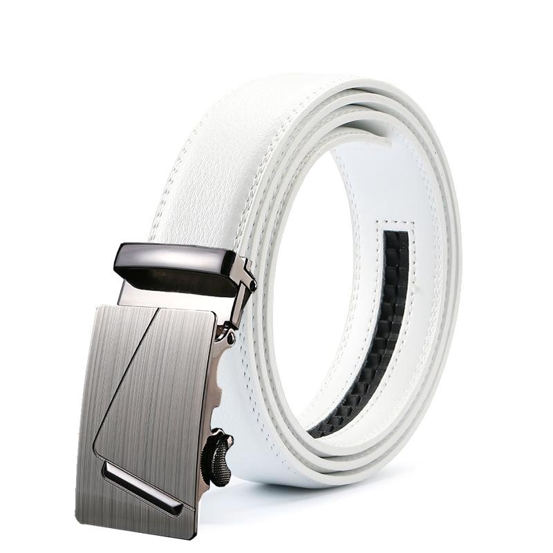 White Leather Suit Belt