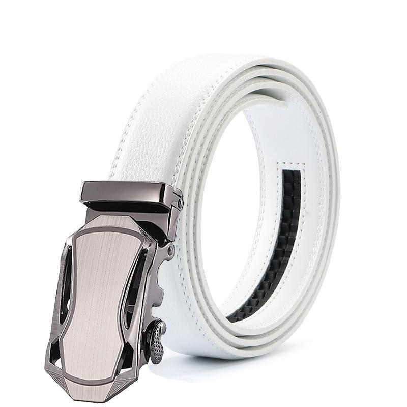 White Leather Suit Belt