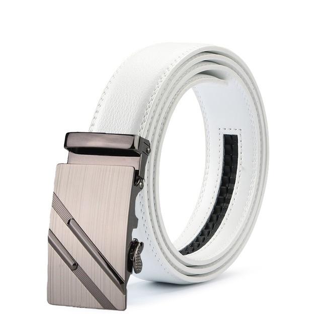 White Leather Suit Belt