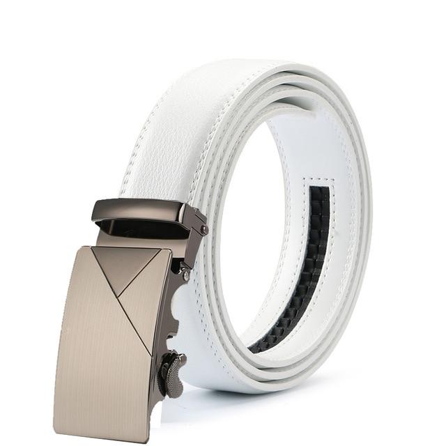 White Leather Suit Belt