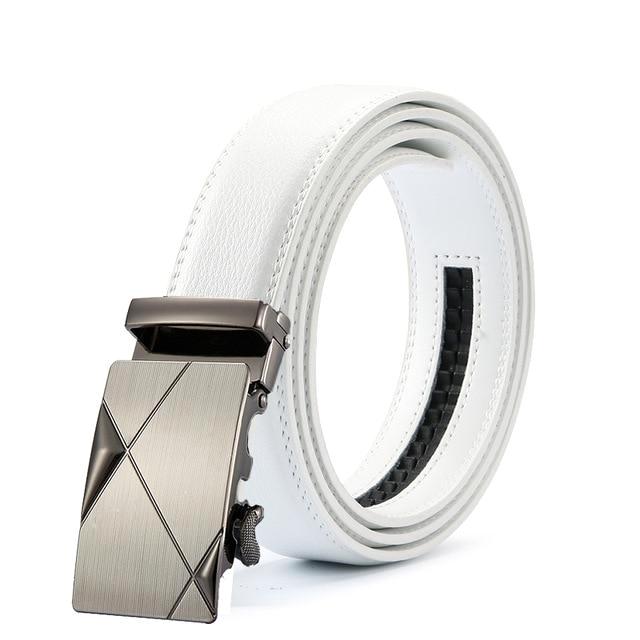 White Leather Suit Belt