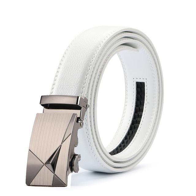 White Leather Suit Belt