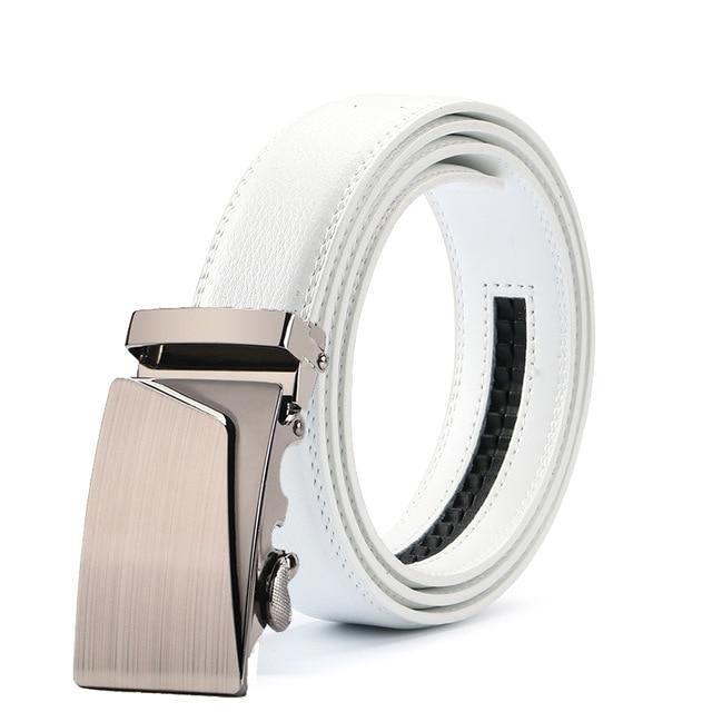 White Leather Suit Belt