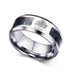 Men's Carbon Fiber Family Tree Wedding Ring Band / Father's Day Gift