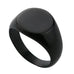 Black Polished Pinky Signet Ring