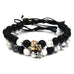 Beaded Skull Bracelet Set - 2 Styles