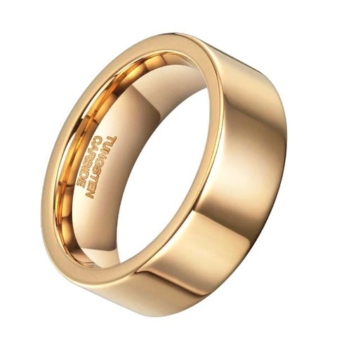 24k Gold Tungsten Ring Band