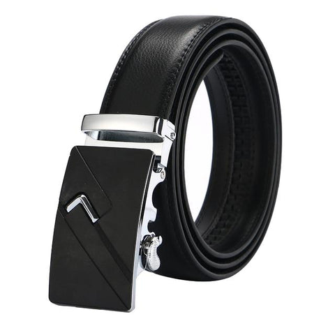 Black & Silver Leather Suit Belt