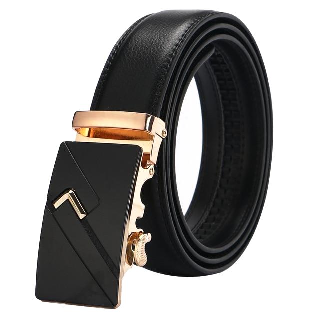 Black & Gold Leather Suit Belt