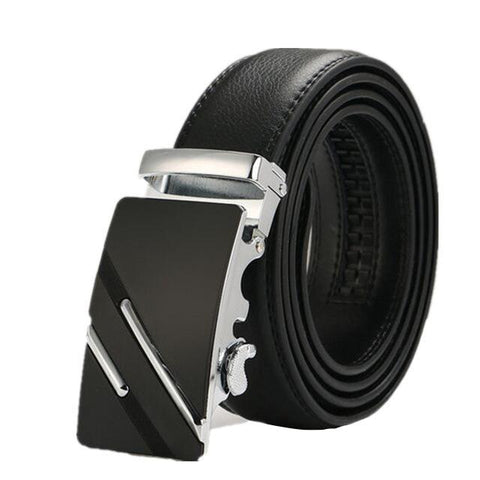 Black & Silver Leather Suit Belt