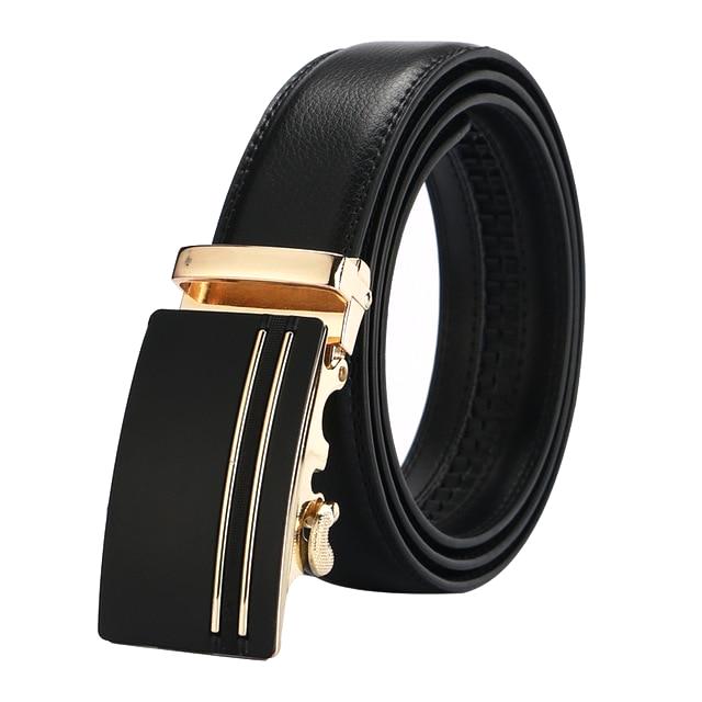 Black & Gold Leather Suit Belt