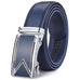 Blue Leather Dress Belt