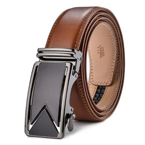 Brown Leather Dress Belt