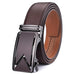 Dark Brown Leather Dress Belt